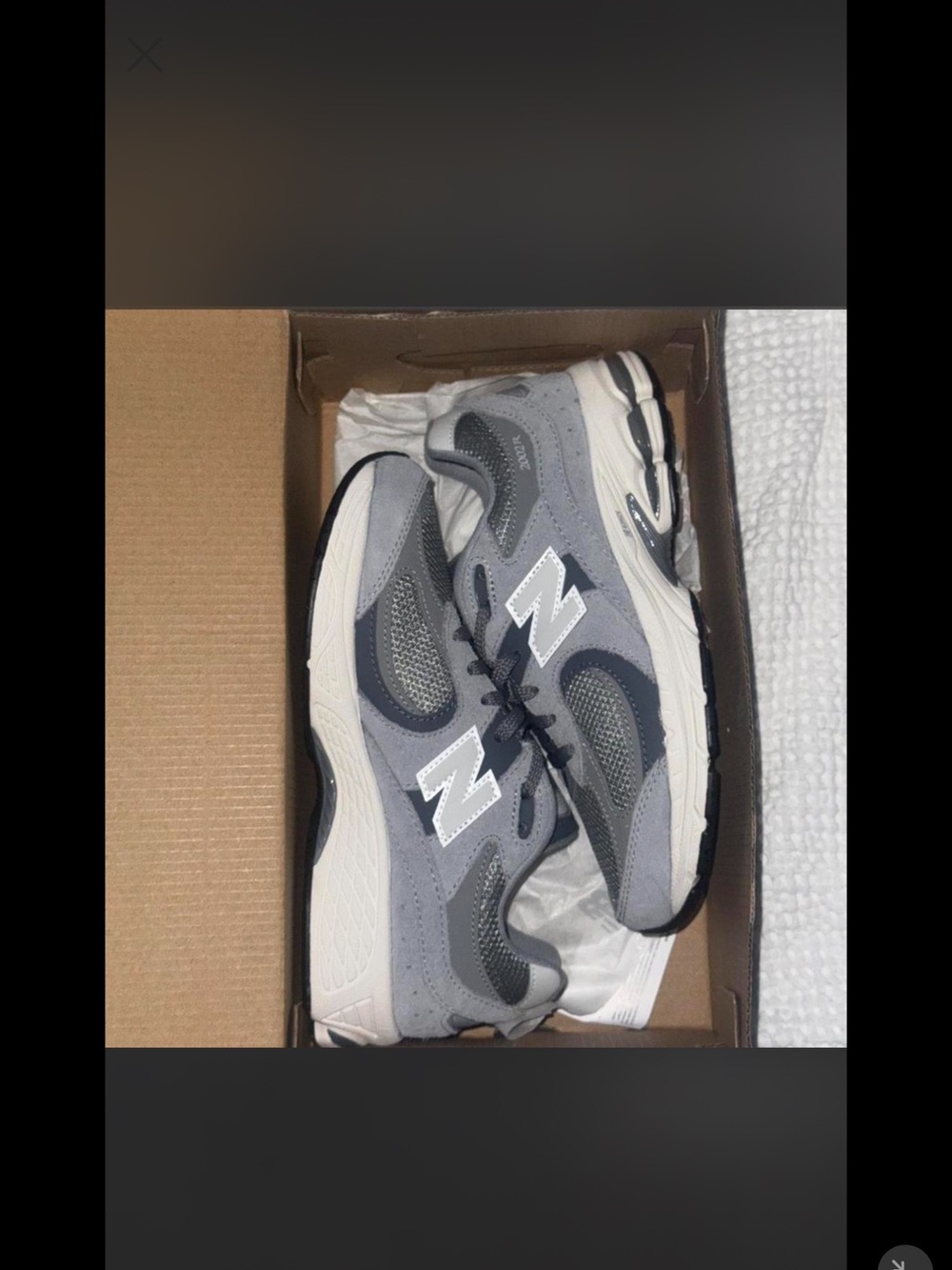 New Balance Gray and White Athletic Sneakers